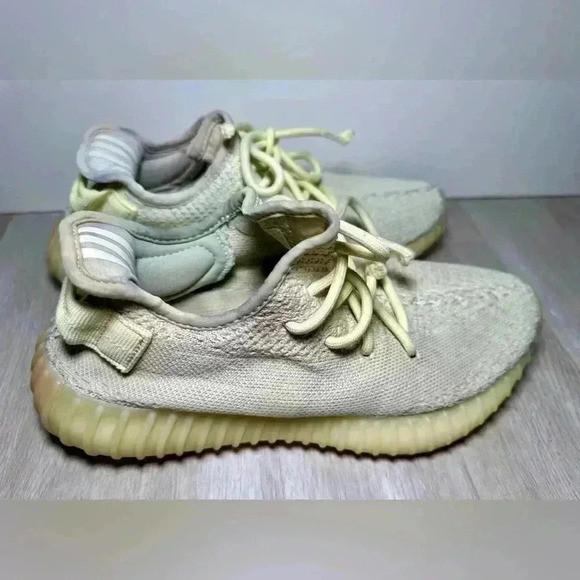 Adidas Yeezy Boost 350 v2 Butter Athletic Shoe, Men kids Sz 6 Knit, Gum Sole main image 5
